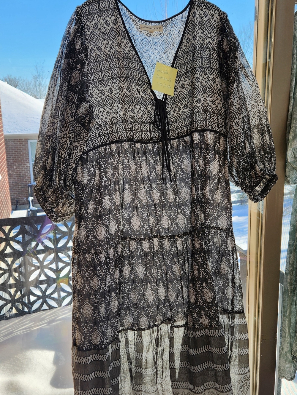 XL Jasmine Maxi Dress In Black Daughters of India
